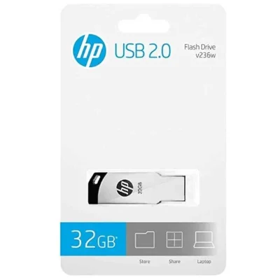 HP V236W 32GB Steel Type-A USB 2.0 Pen Drive